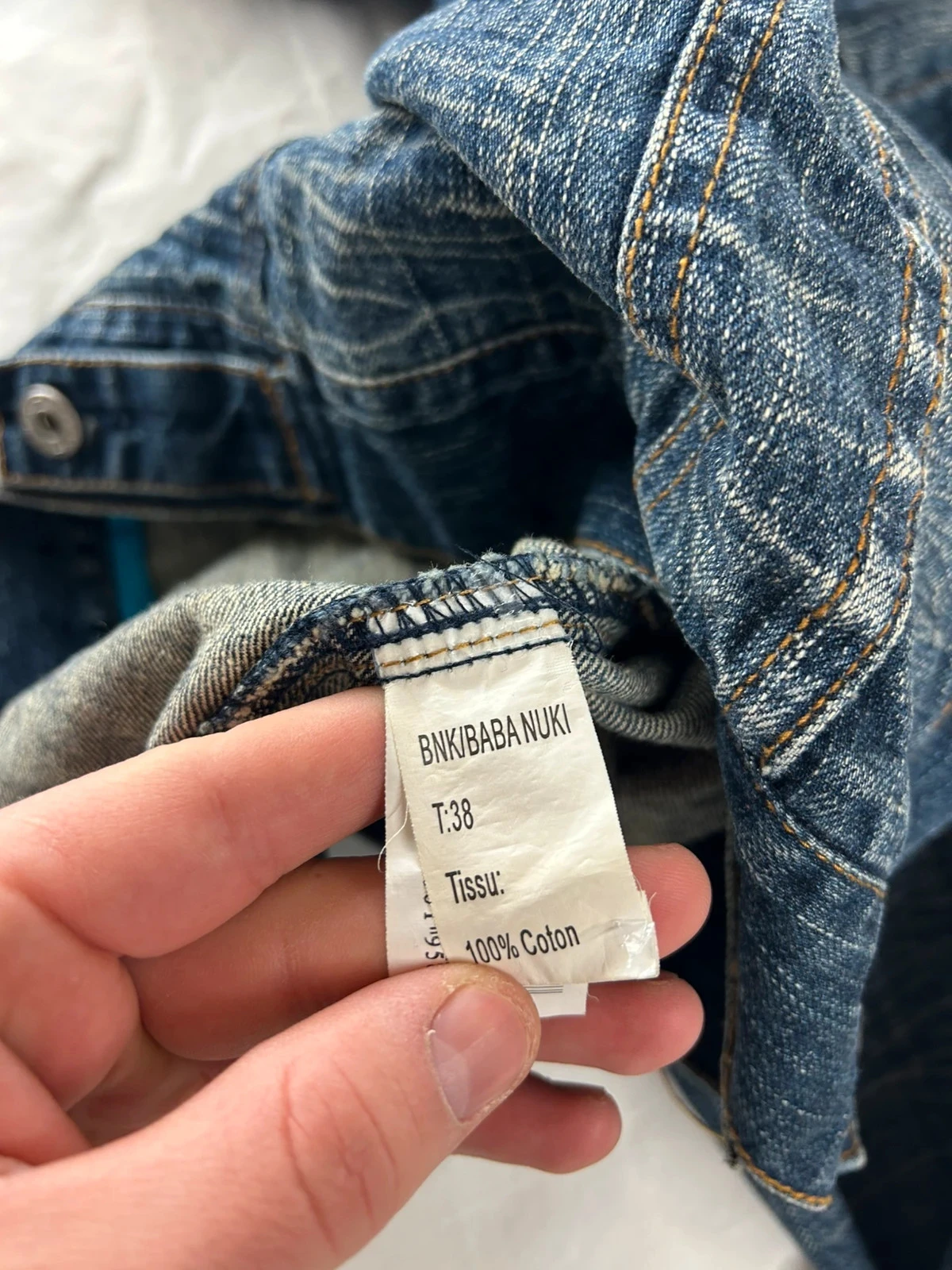 Marineblauwe vintage denim jas bnk baba nuki – photo 11